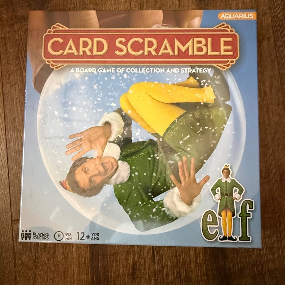 Aquarius Buddy the Elf Card Scramble Board Game of Collection & Strategy